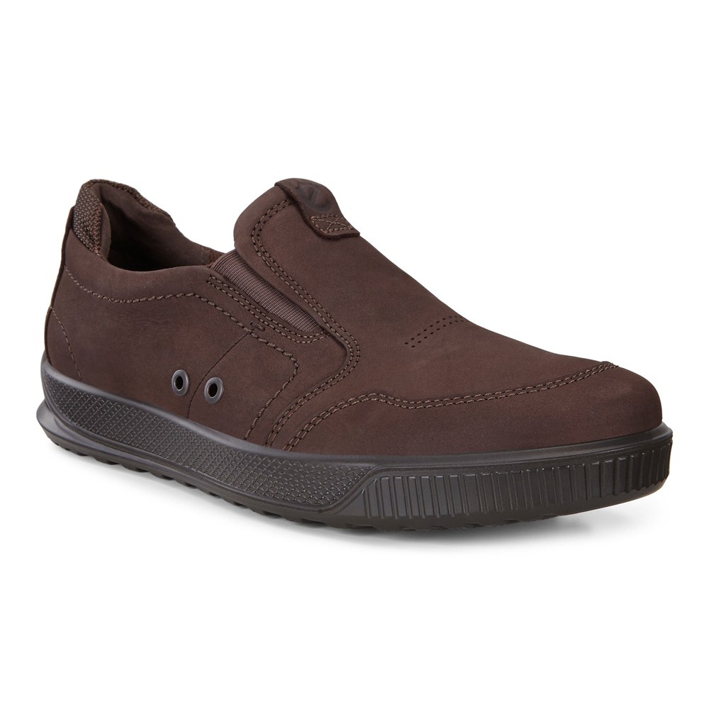Mens Slip On - ECCO Byway Sneakers - Brown - 1479OFIAC